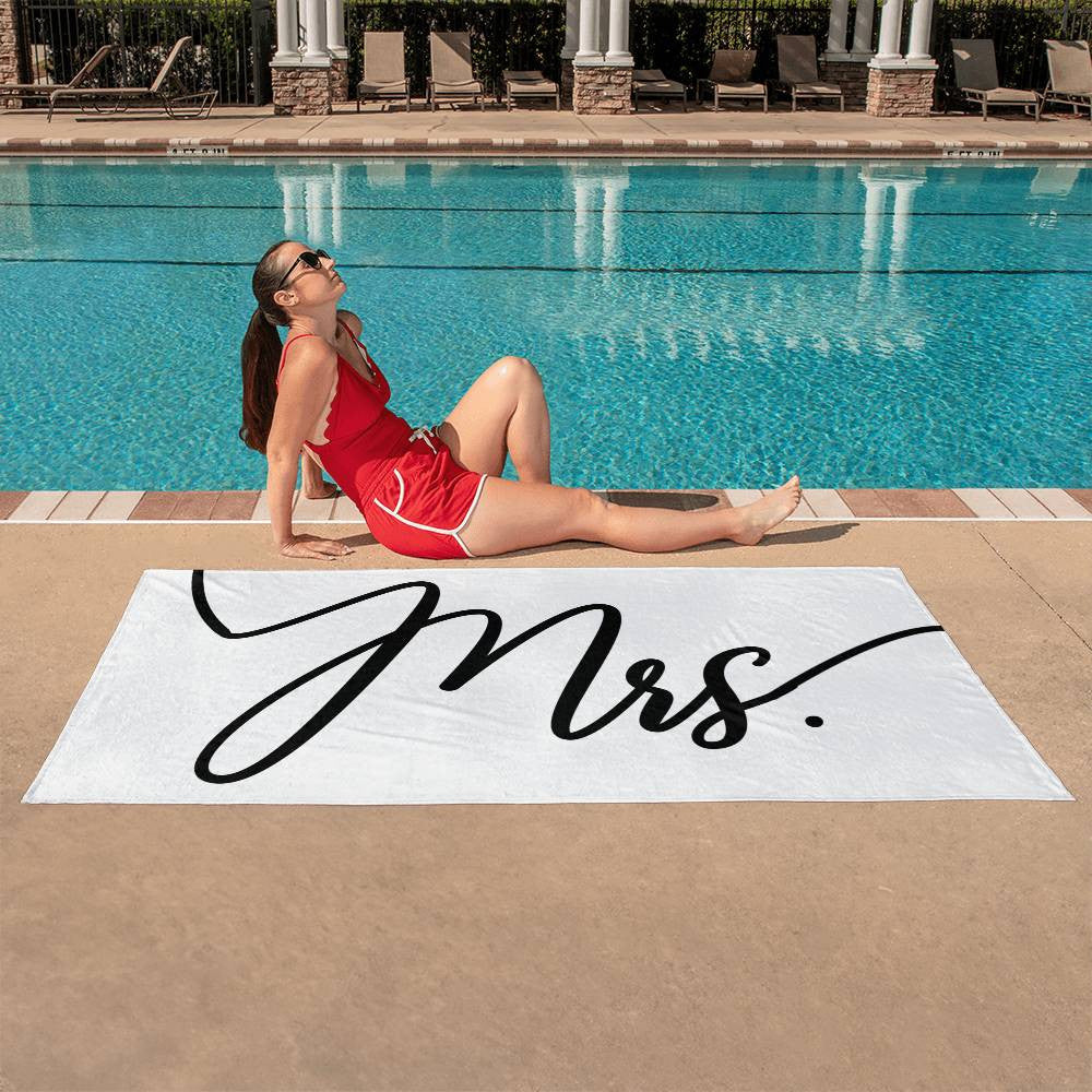 Mr. and Mrs. Beach Towel {Wedding Gift}