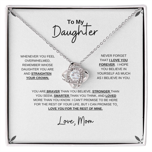To My Daughter Love Mom Necklace