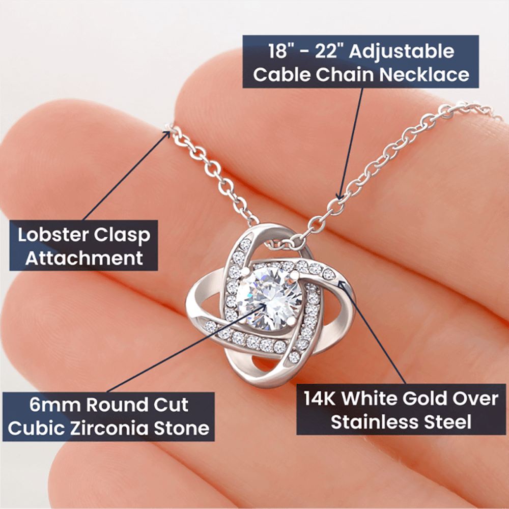 To My Amazing Future Wife| I Cherish You Love Knot Necklace
