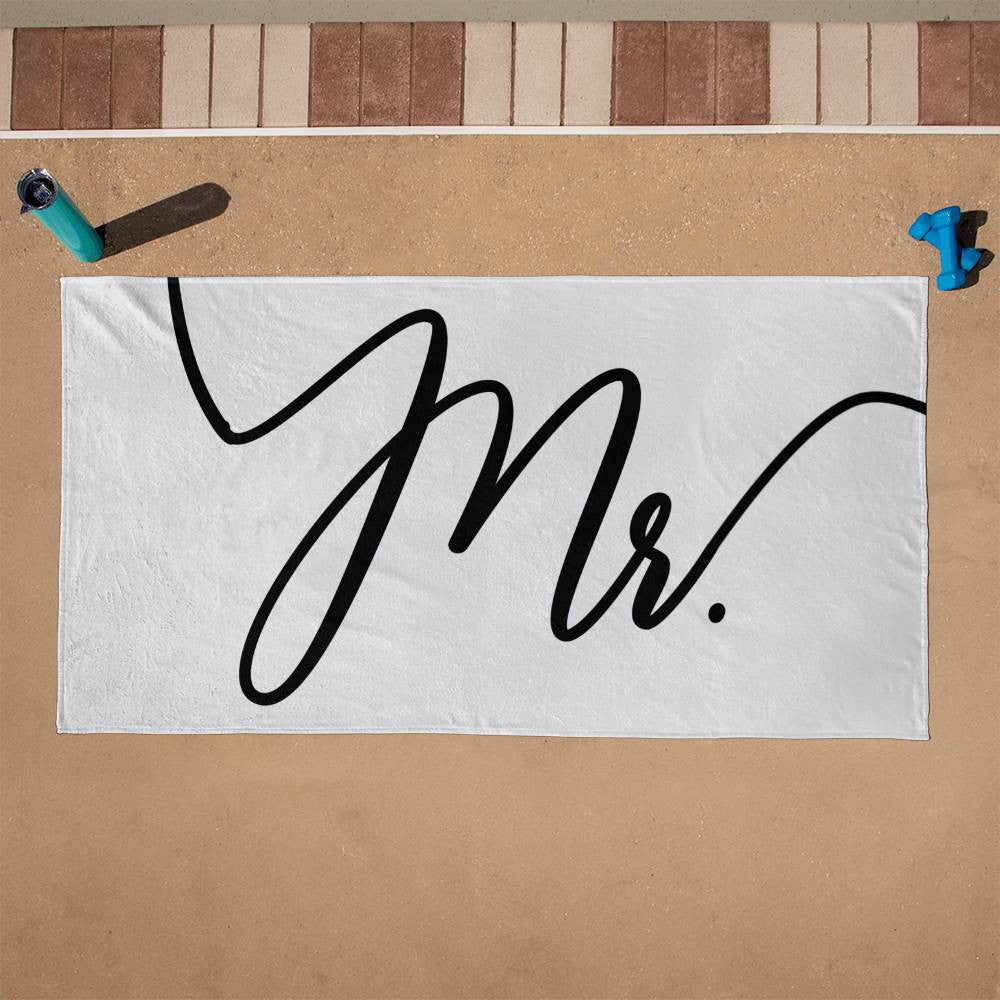 Mr. and Mrs. Beach Towel {Wedding Gift}