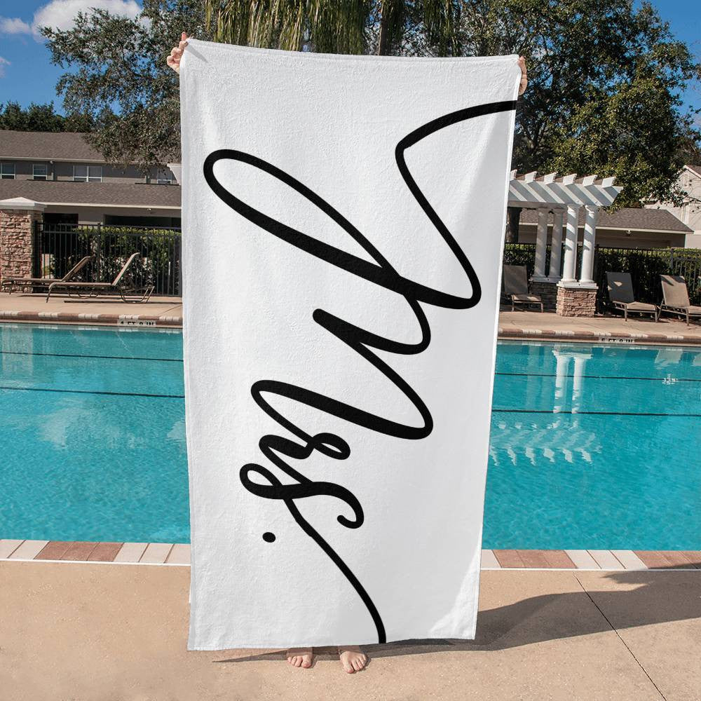 Mr. and Mrs. Beach Towel {Wedding Gift}